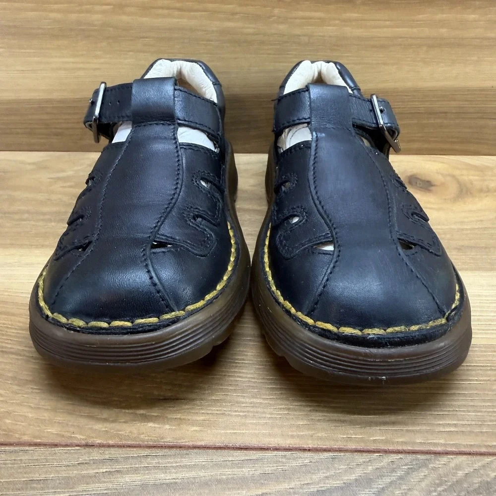 DR MARTENS Kids Vintage Little Girls 9 Black‎ Leather Mary Jane Uniform ENGLAND
